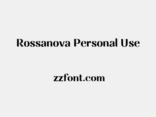 Rossanova Personal Use