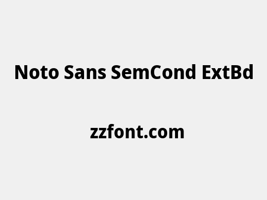 Noto Sans SemCond ExtBd