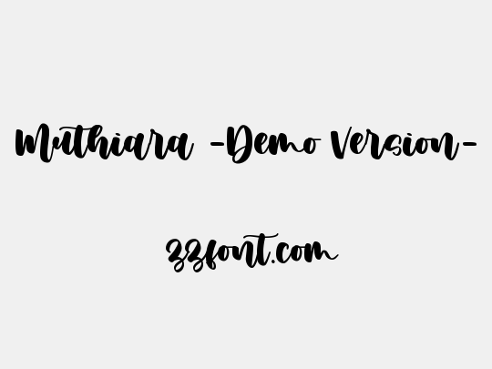 Muthiara -Demo Version-