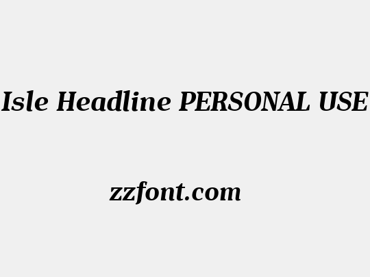 Isle Headline PERSONAL USE