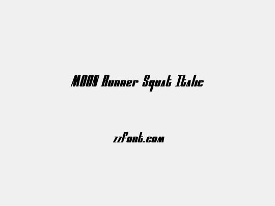 MOON Runner Squat Italic