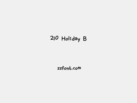 210 Holiday B