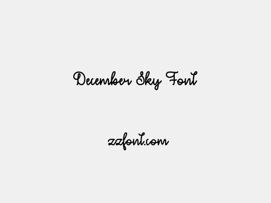 December Sky Font