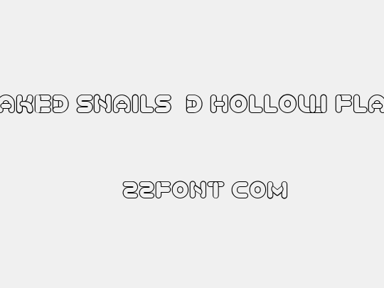 Baked Snails 3D Hollow Flat