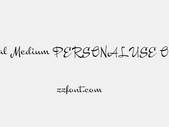 Chinal Medium PERSONAL USE ONLY