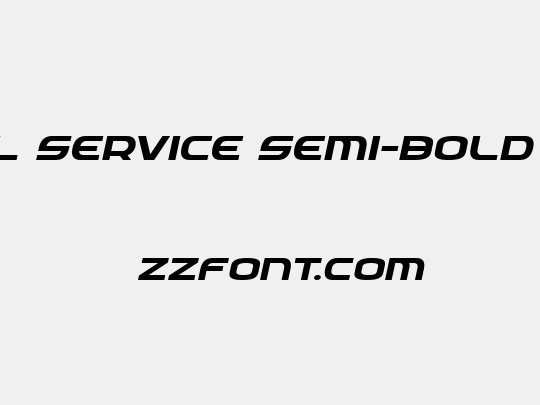 Federal Service Semi-Bold Expanded Italic