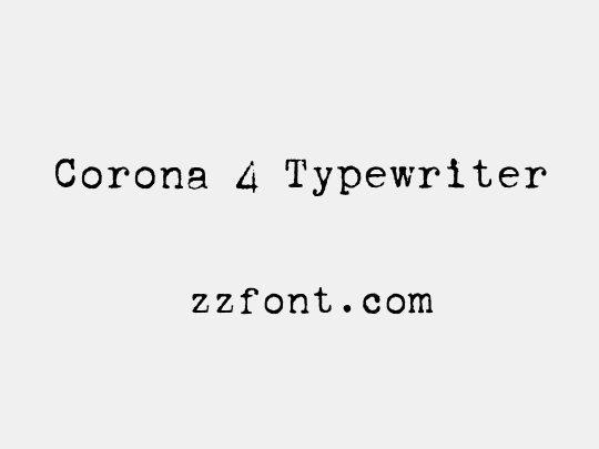 Corona 4 Typewriter
