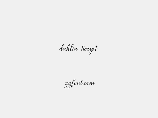dahlia Script