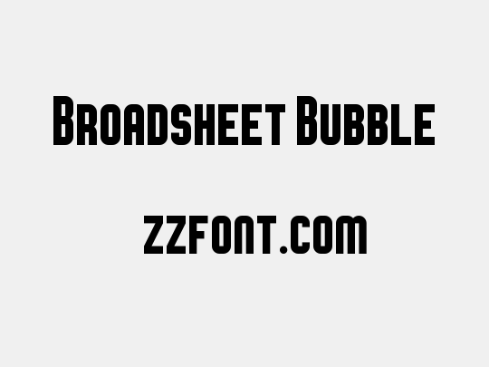 Broadsheet Bubble