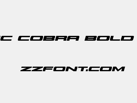 Classic Cobra Bold Italic