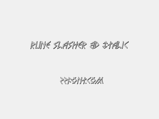 Rune Slasher 3D Italic