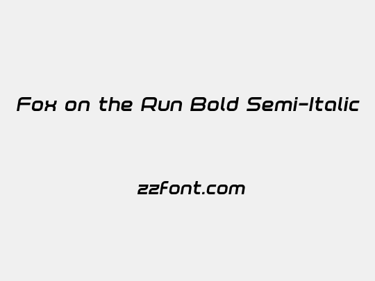 Fox on the Run Bold Semi-Italic
