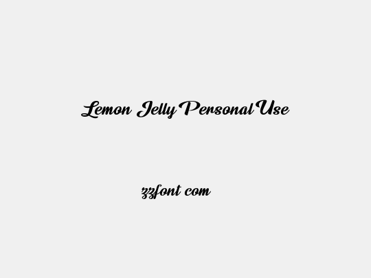 Lemon Jelly Personal Use