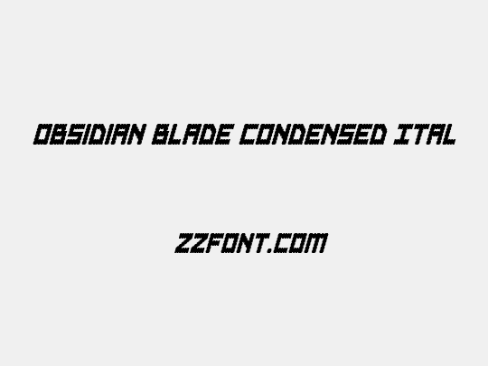 Obsidian Blade Condensed Ital