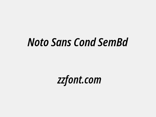 Noto Sans Cond SemBd