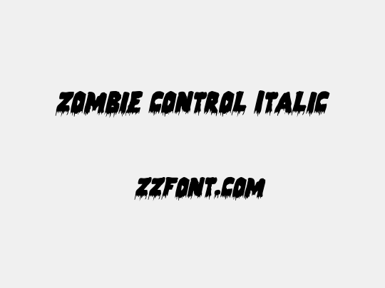 Zombie Control Italic