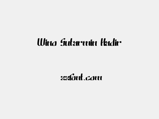 Wino Sutarmin Kadir