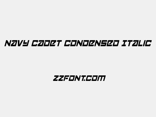 Navy Cadet Condensed Italic