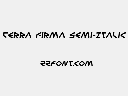 Terra Firma Semi-Italic