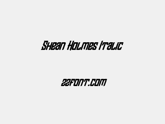 Shean Holmes Italic