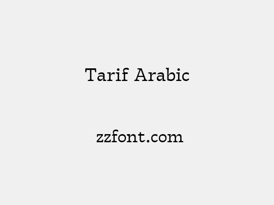 Tarif Arabic