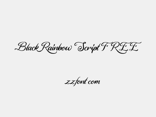 Black Rainbow Script FREE