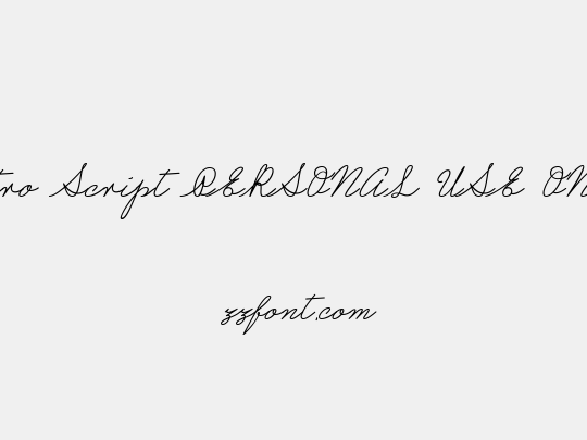 Castro Script PERSONAL USE ONLY