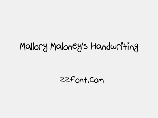 Mallory Maloney's Handwriting