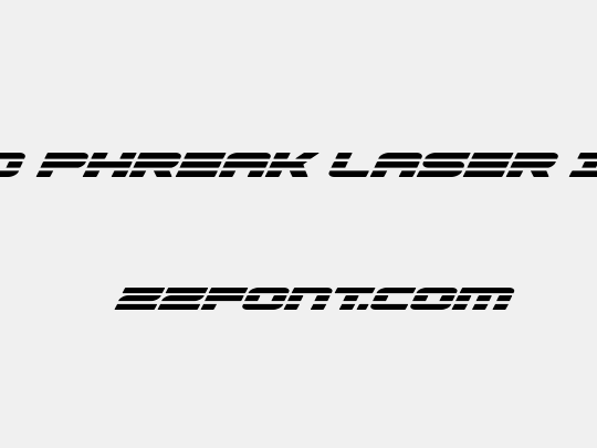 Speed Phreak Laser Italic