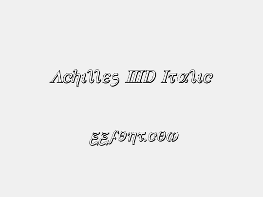 Achilles 3D Italic