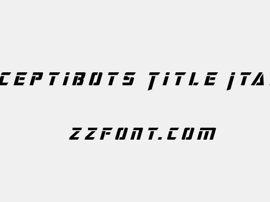 Deceptibots Title Italic