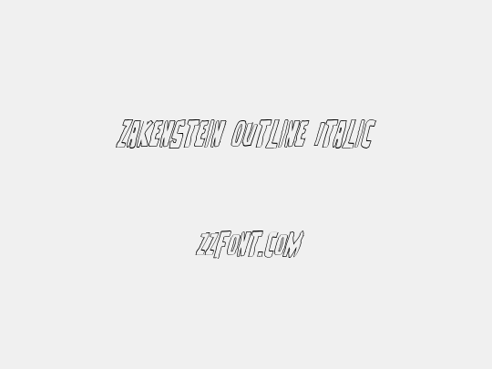 Zakenstein Outline Italic