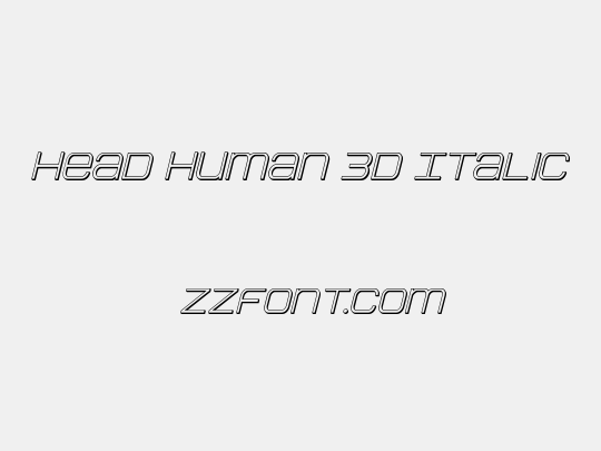 Head Human 3D Italic