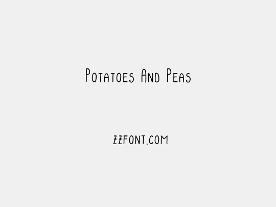 Potatoes And Peas