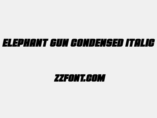 Elephant Gun Condensed Italic