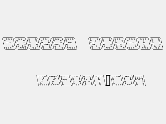 Domino square kursiv omrids