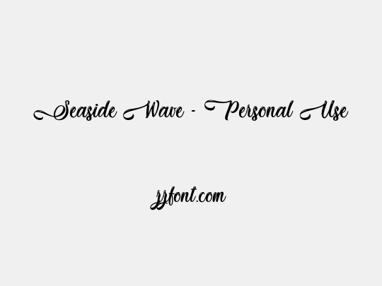 Seaside Wave - Personal Use