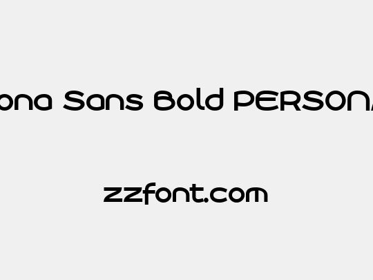 Roona Sans Bold PERSONAL