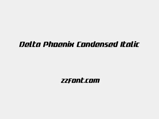 Delta Phoenix Condensed Italic