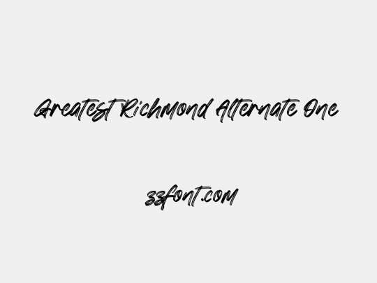 Greatest Richmond Alternate One