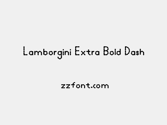 Lamborgini Extra Bold Dash