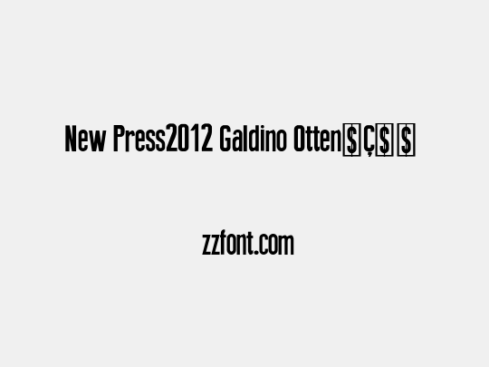 New Press2012 Galdino Otten√Ç¬¢ Font Family,36=DGJQT