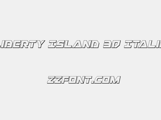 Liberty Island 3D Italic