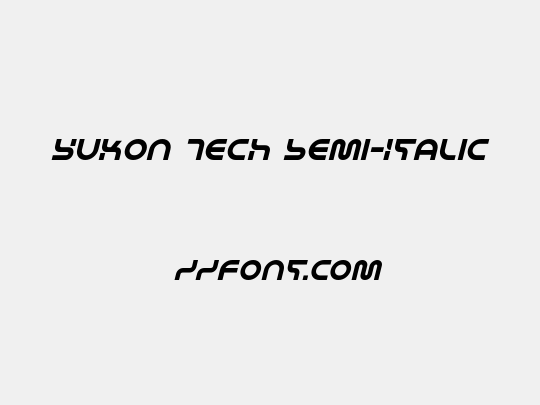 Yukon Tech Semi-Italic