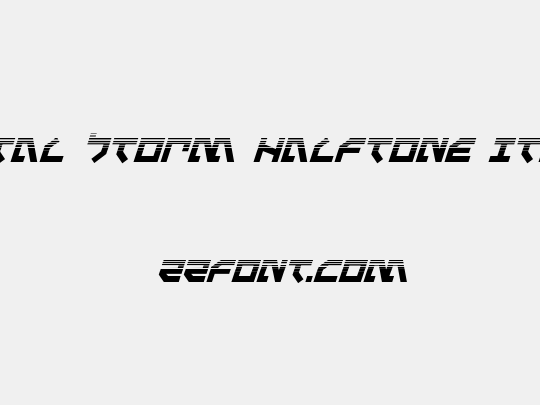 Metal Storm Halftone Italic