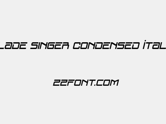Blade Singer Condensed Italic