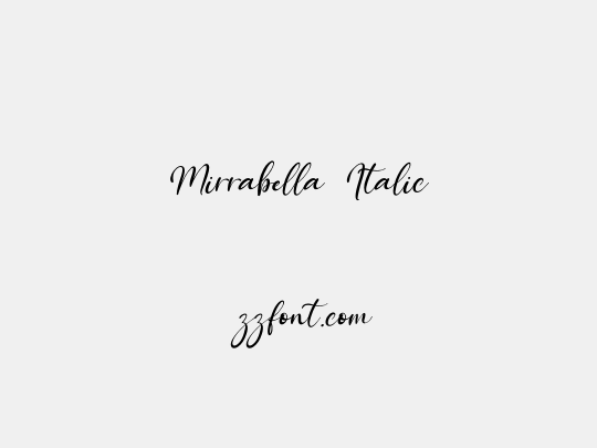 Mirrabella  Italic