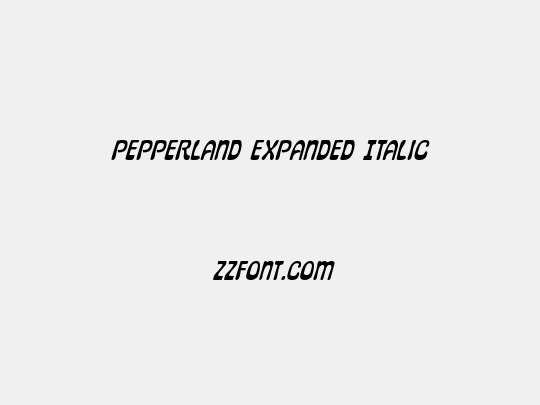 Pepperland Expanded Italic