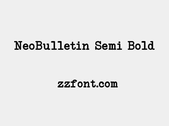 NeoBulletin Semi Bold