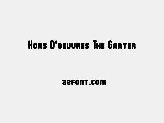 Hors D'oeuvres The Garter